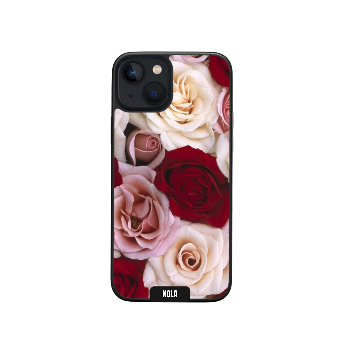 Roses rouge blanche rose
